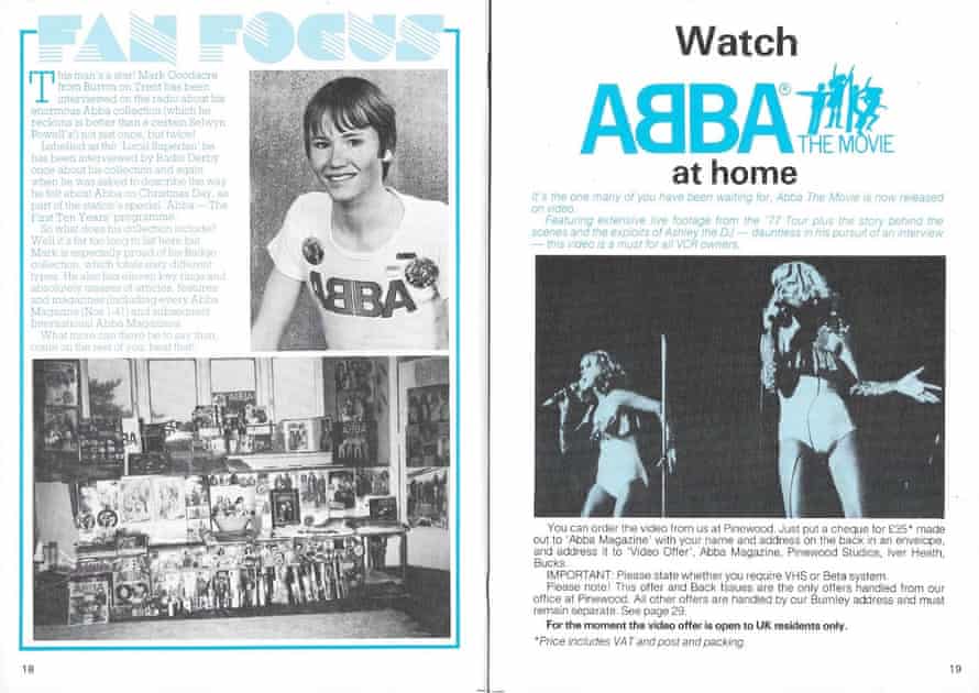 Mark Goodacre im Official International Abba Magazin, 1983.