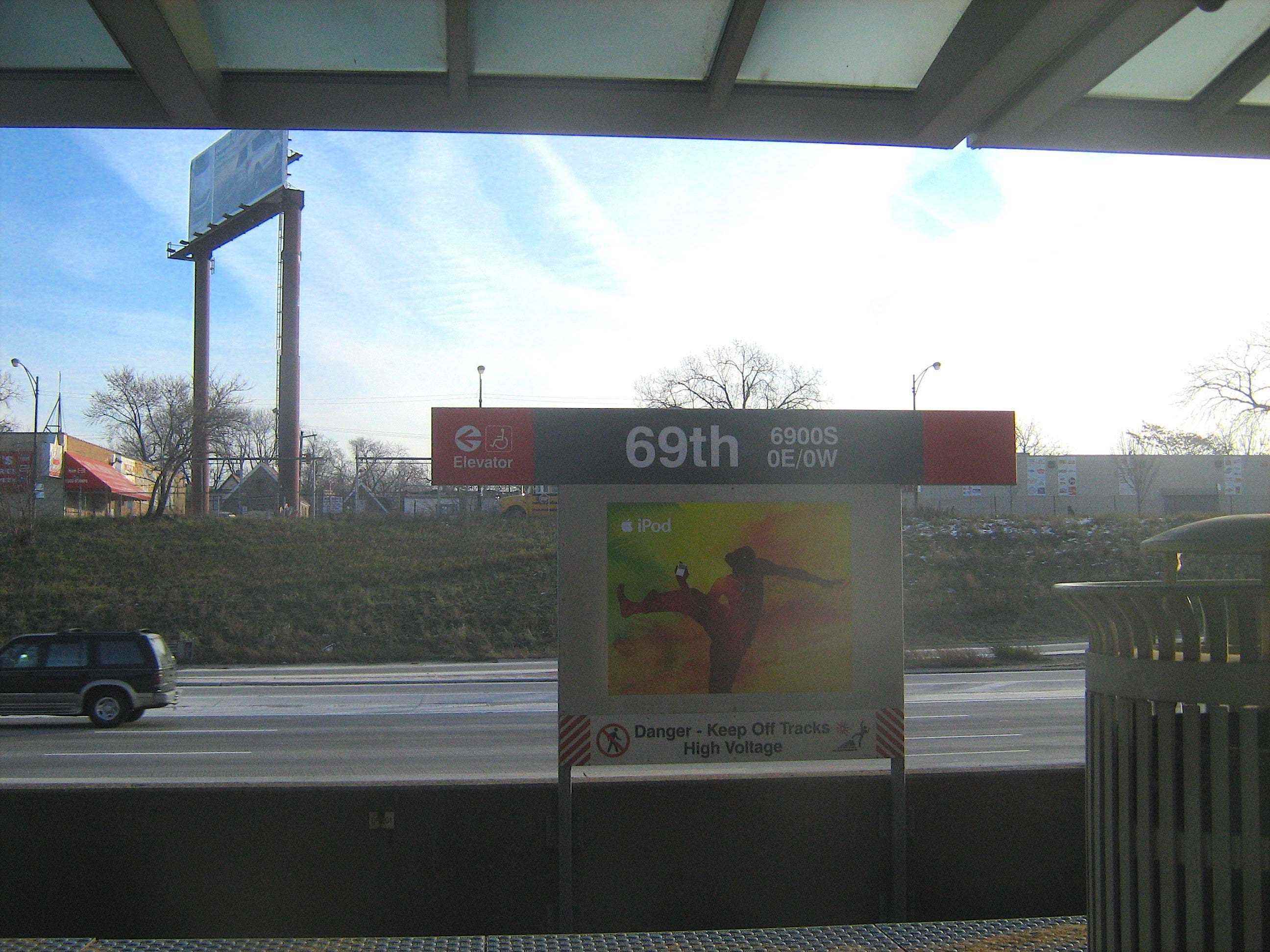 Station 69. Straße der Chicago Red Line