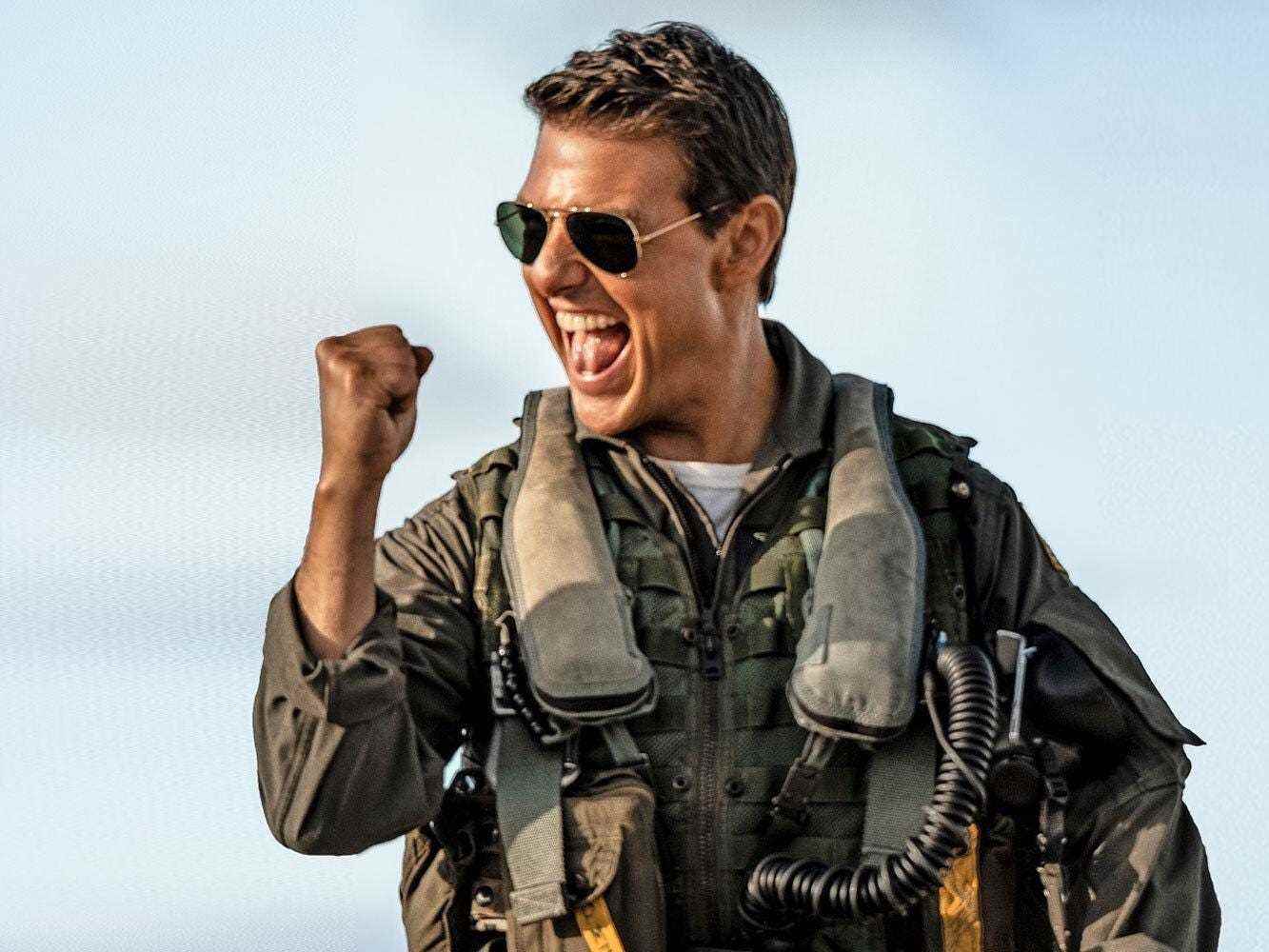 Ein Bild von Tom Cruise in „Top Gun: Maverick“.