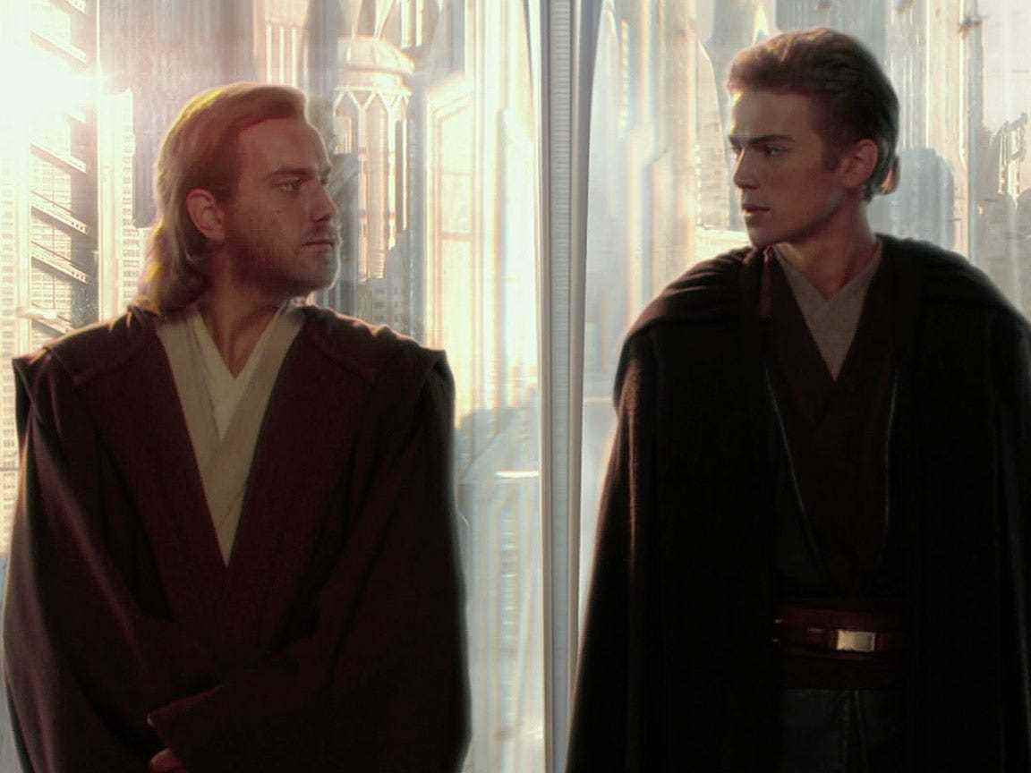 Obi-Wan Kenobi und Anakin Skywalker in „Angriff der Klonkrieger“