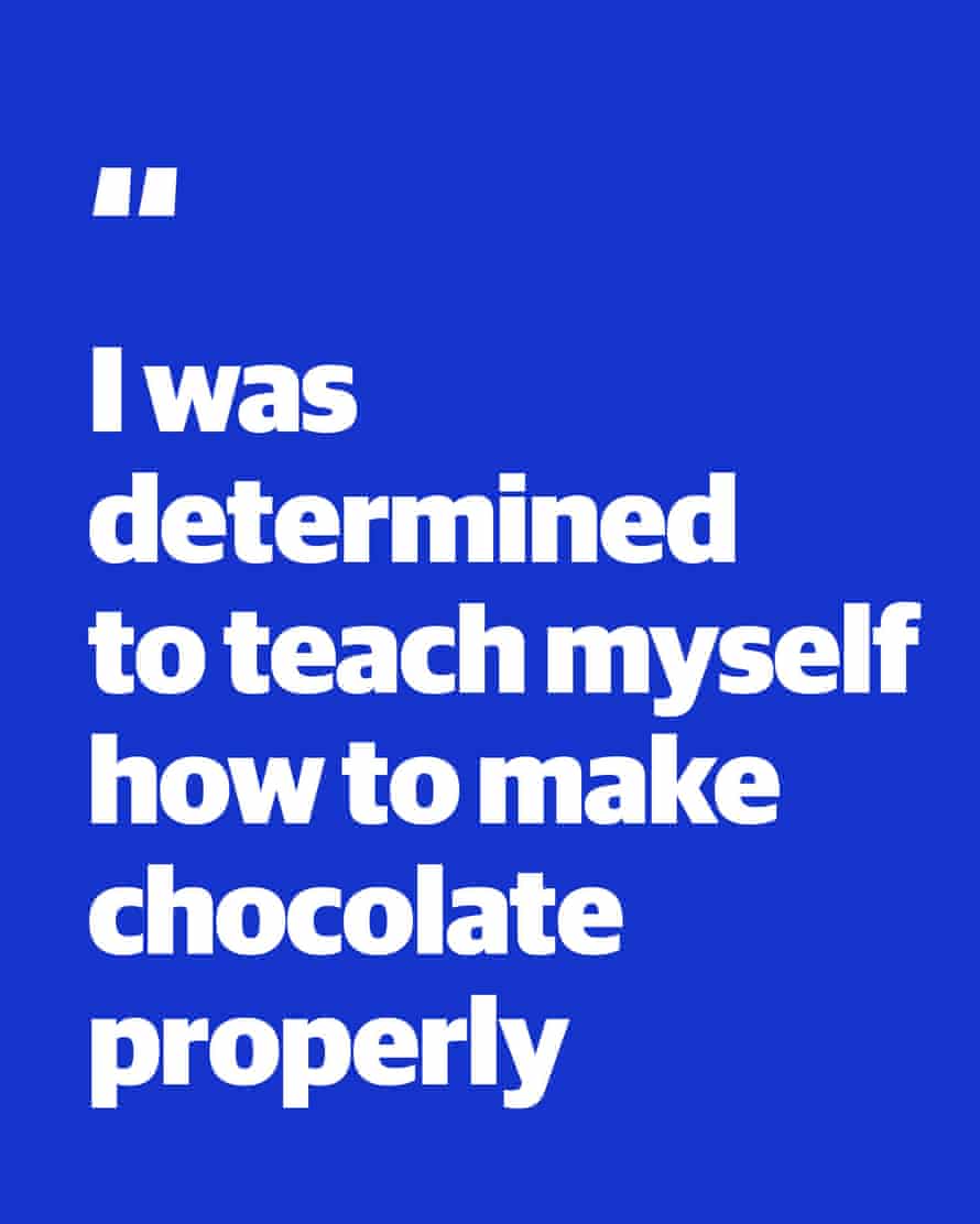 Zitat: „Ich wollte mir unbedingt selbst beibringen, wie man Schokolade richtig macht“