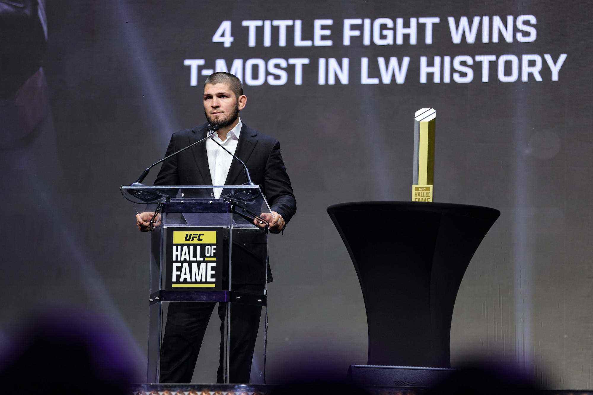 Khabib Nurmagomedov wird in die Hall of Fame der UFC aufgenommen.