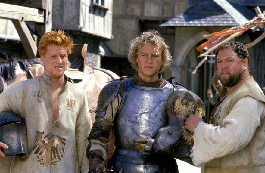 Alan Tudyk, Heath Ledger und Mark Addy in A Knight's Tale.