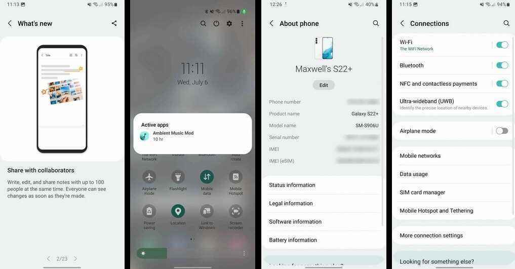 Es gibt eine Änderung am Android-Berechtigungsdialog von One UI 4 (links) zu One UI 5 (rechts) – Screenshots von der unveröffentlichten One UI 5-Beta zeigen geringfügige Änderungen und neue Funktionen