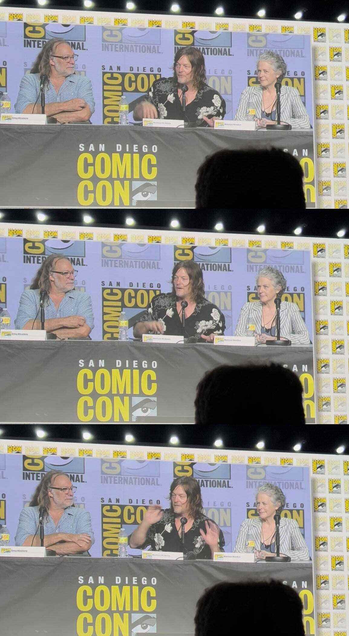 Melissa McBrides Reaktionen, als Norman Reedus während des „TWD“-Panels bei SDCC sagte, „die Carol/Daryl-Geschichte ist noch nicht vorbei“.