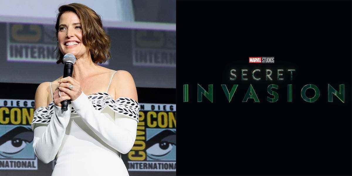 Cobie Smulders nimmt am 23. Juli 2022 an der Live-Action-Präsentation der Marvel Studios auf der San Diego Comic-Con teil.