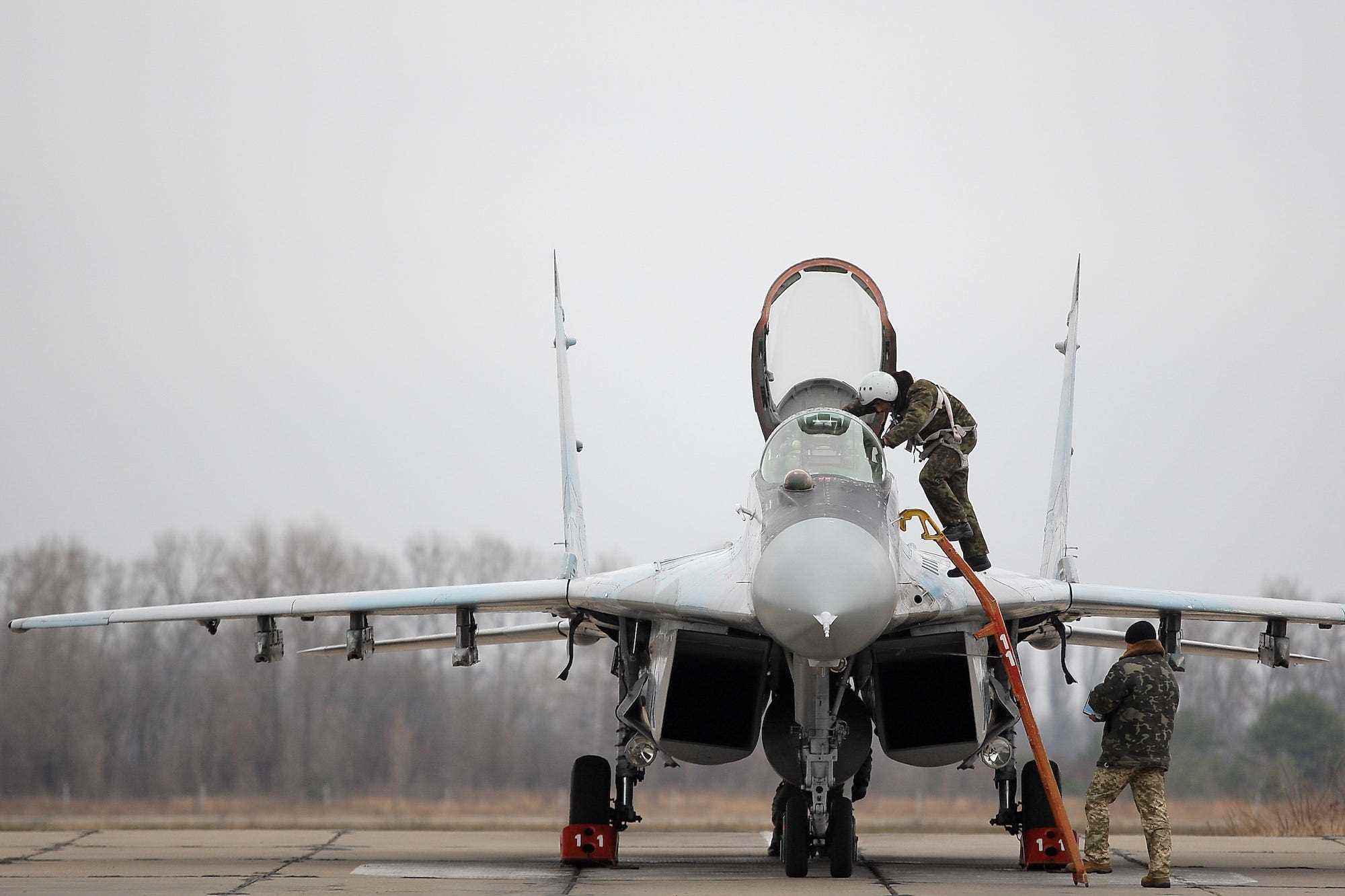 Der ukrainische Kampfjet MiG-29