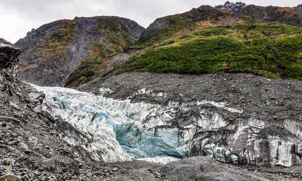 Der Fox-Gletscher in Neuseeland im Winter.