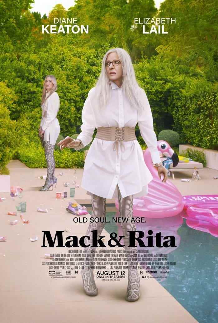 Das offizielle „Mack & Rita“-Poster mit Diane Keaton und Elizabeth Lail.