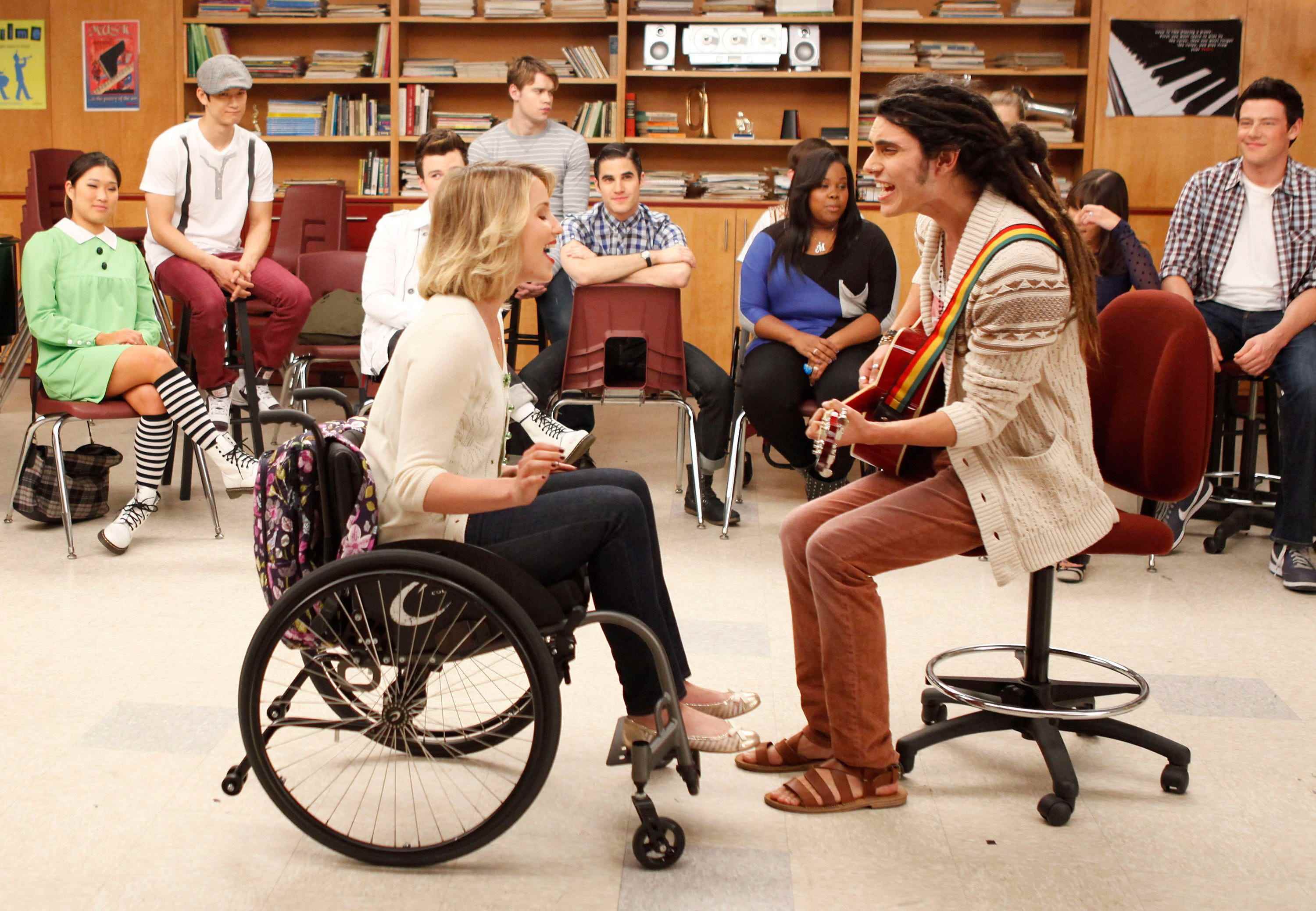 Joe und Quinn in Glee, gespielt von Diana Agron und Samuel Larsen