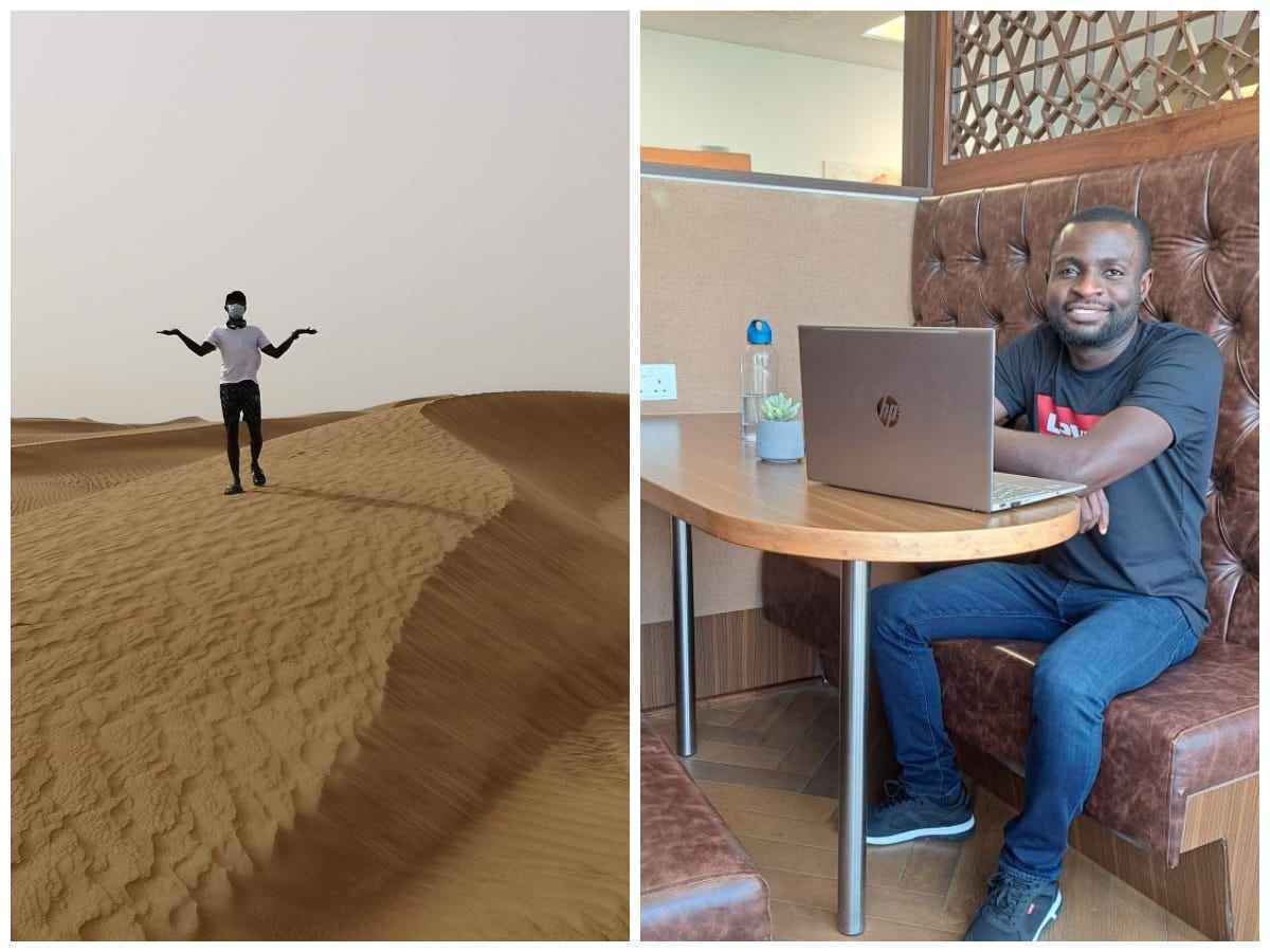 Osei Kojo Enoch, ein 35-jähriger Blogger aus Ghana, hat ein Visum für digitale Nomaden für Dubai und Malta erhalten.