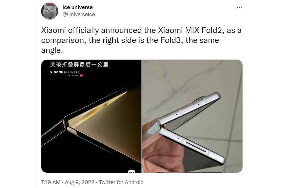 Das unglaublich dünne Xiaomi Mix Fold 2 wird am 11. August den Donner des Galaxy Fold 4 stehlen