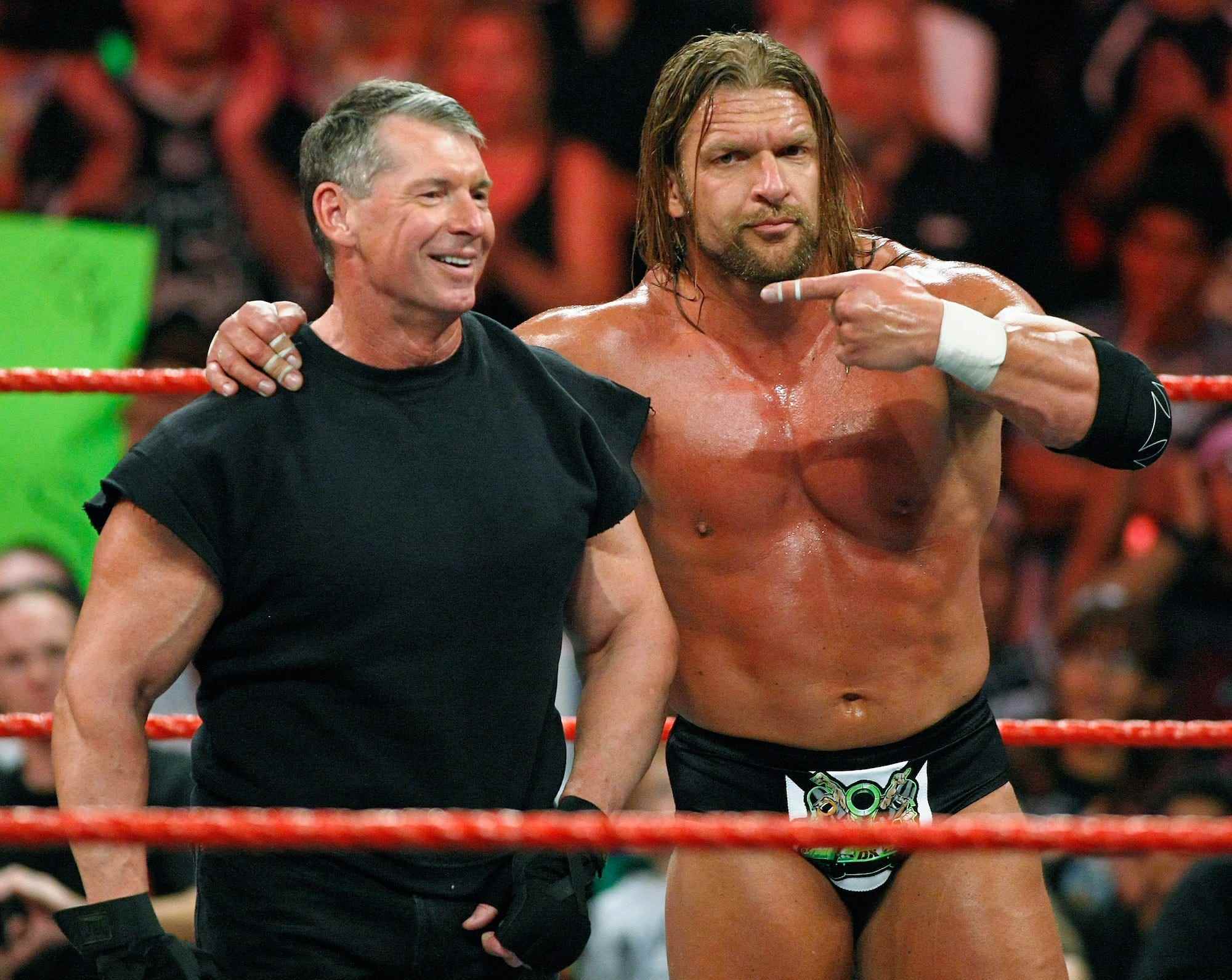 Vince McMahon und WWE-Chef des kreativen Triple-H.