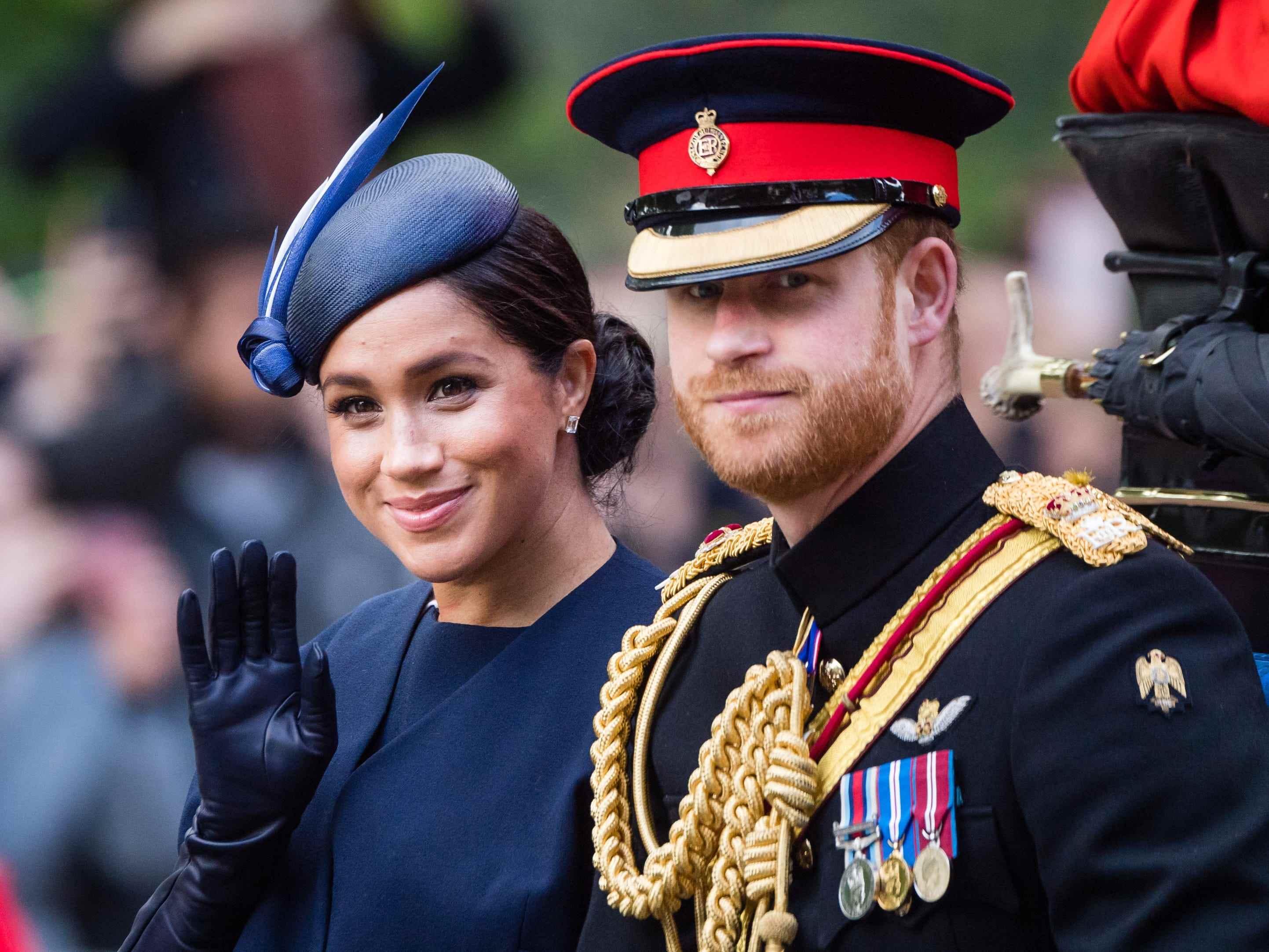 Prinz Harry und Meghan Markle bei Trooping the Colour 2019.