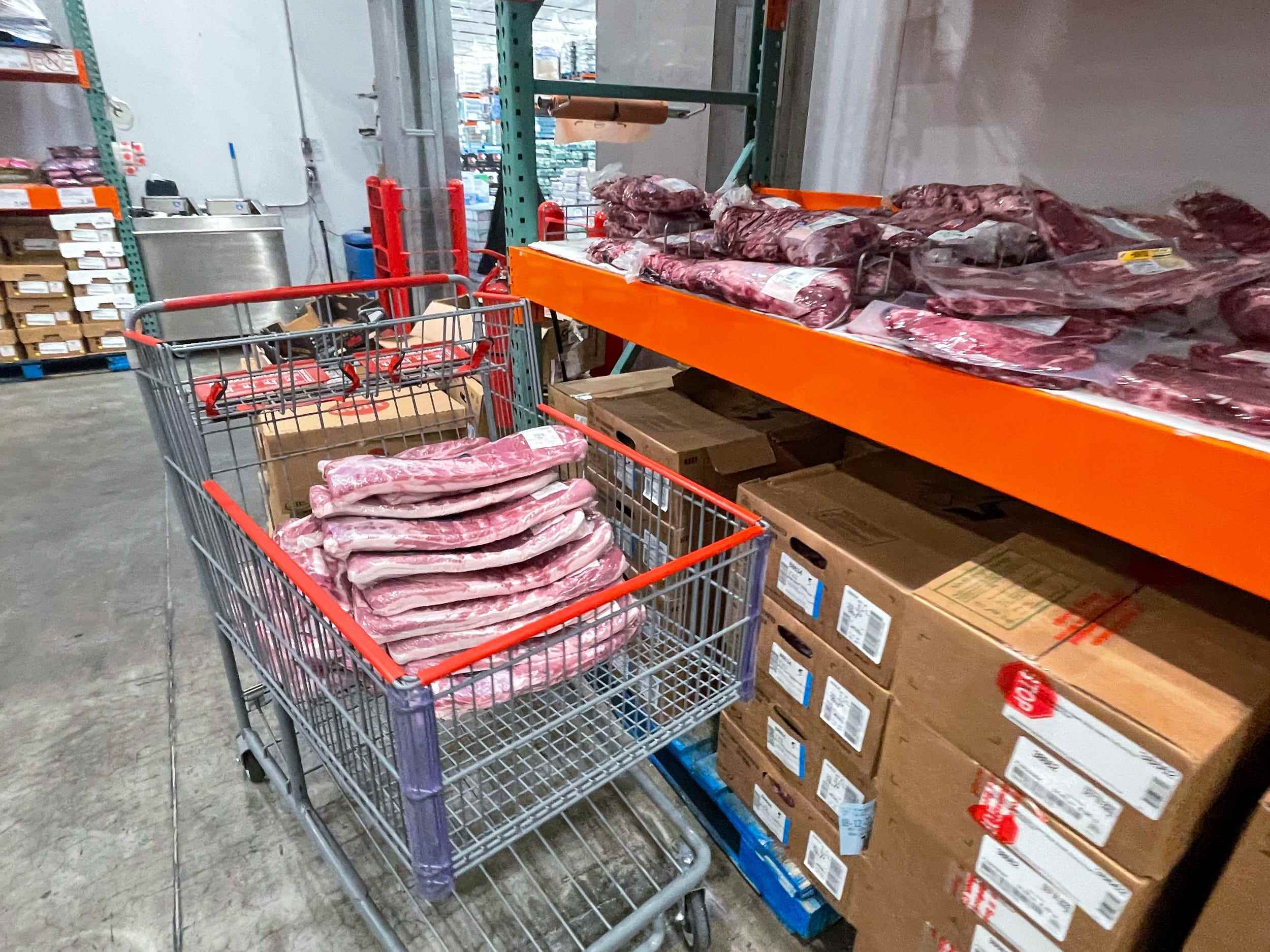 Fleisch in einem Costco Business Center