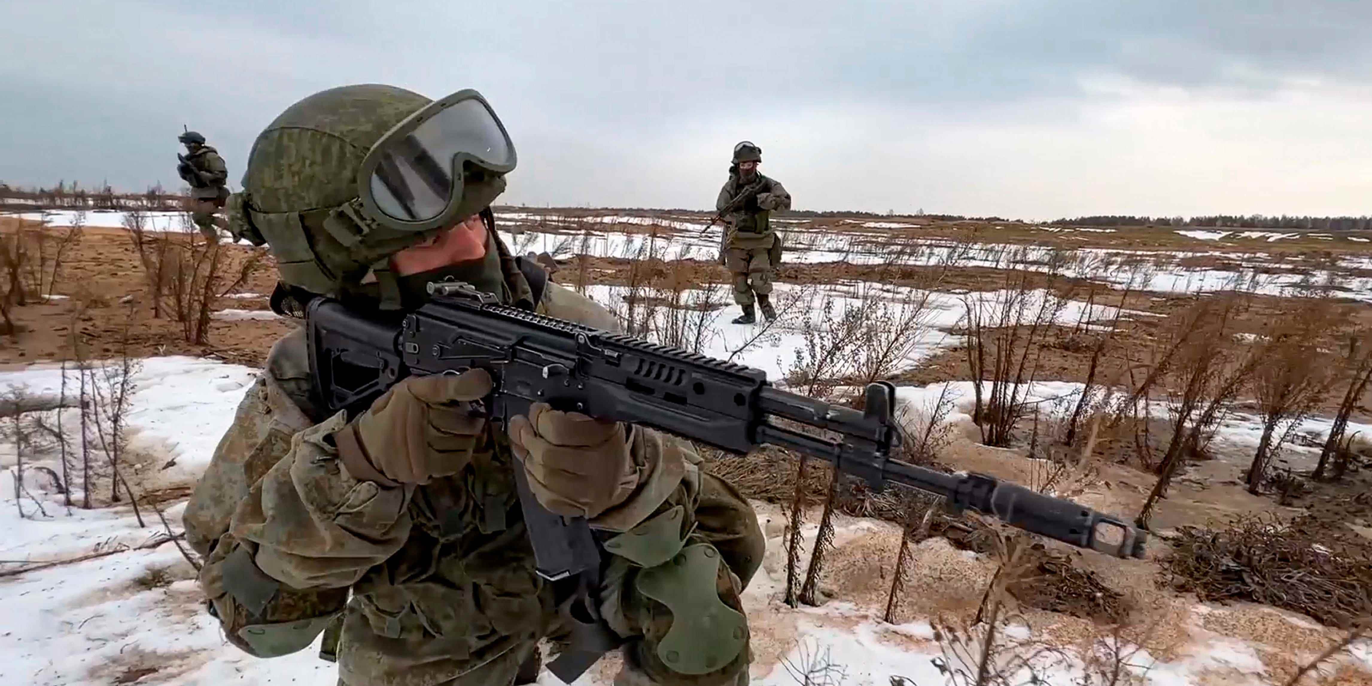 Russische Truppen Spannungen in der Ukraine