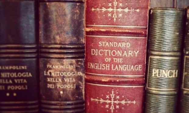 Buchrücken inklusive Wörterbuch
