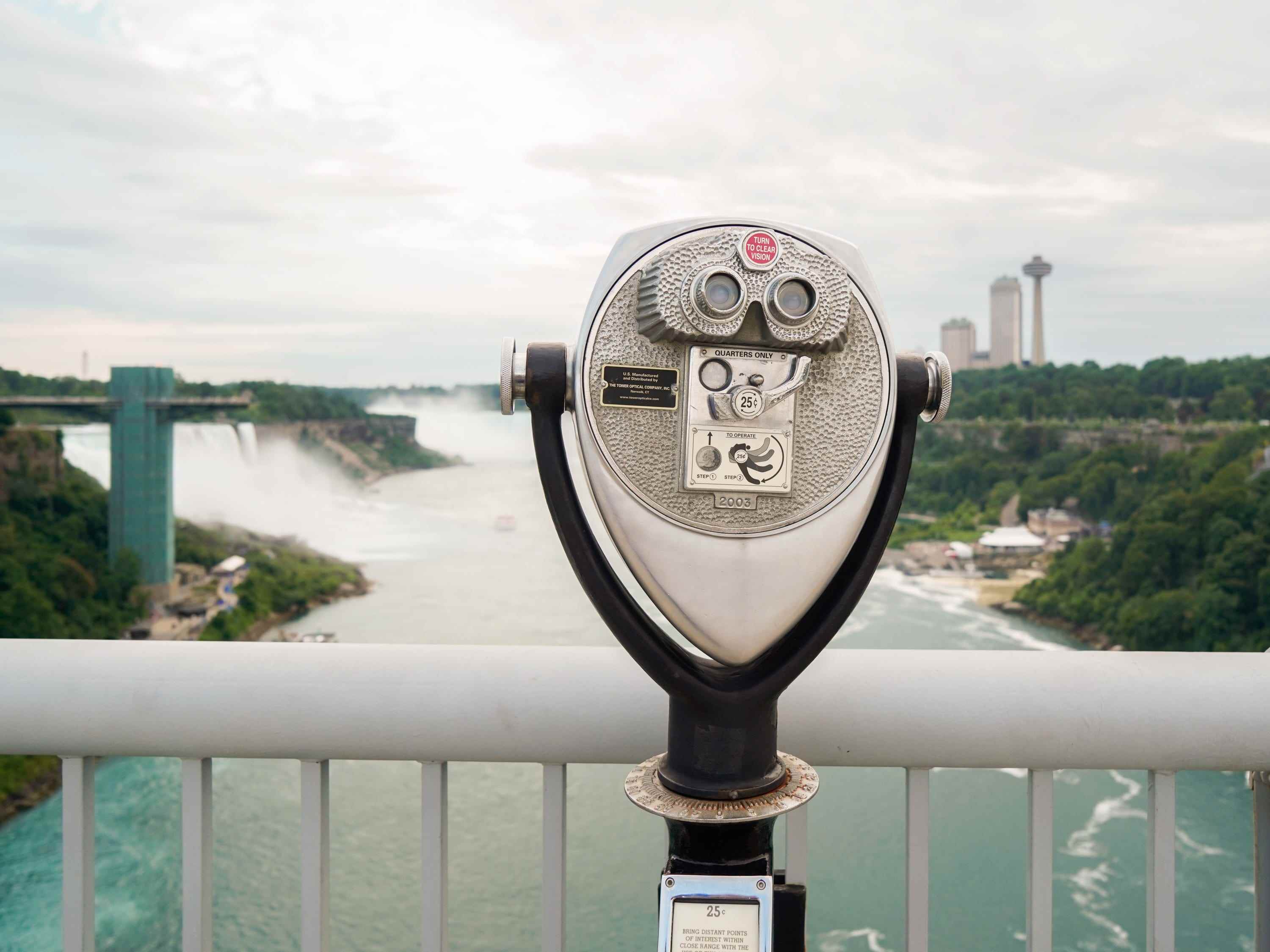 Niagarafälle von der Rainbow Bridge aus gesehen