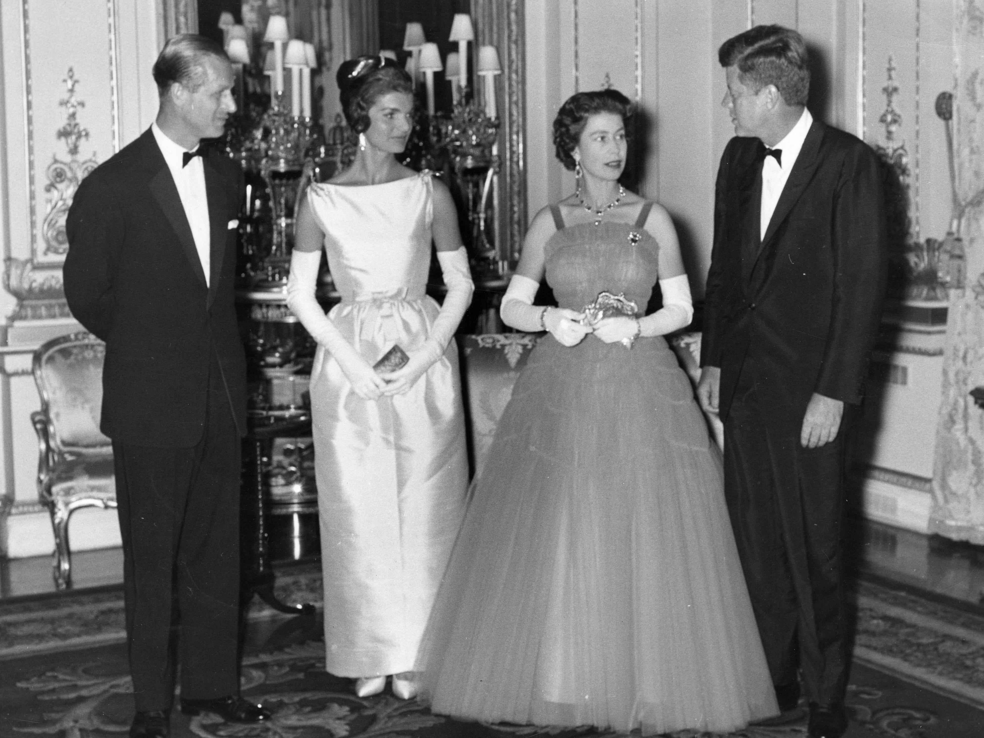 Die Kennedys mit Queen Elizabeth und Prinz Philip