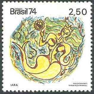 Iara in einer offiziellen Sondermarke der brasilianischen Post (1974)