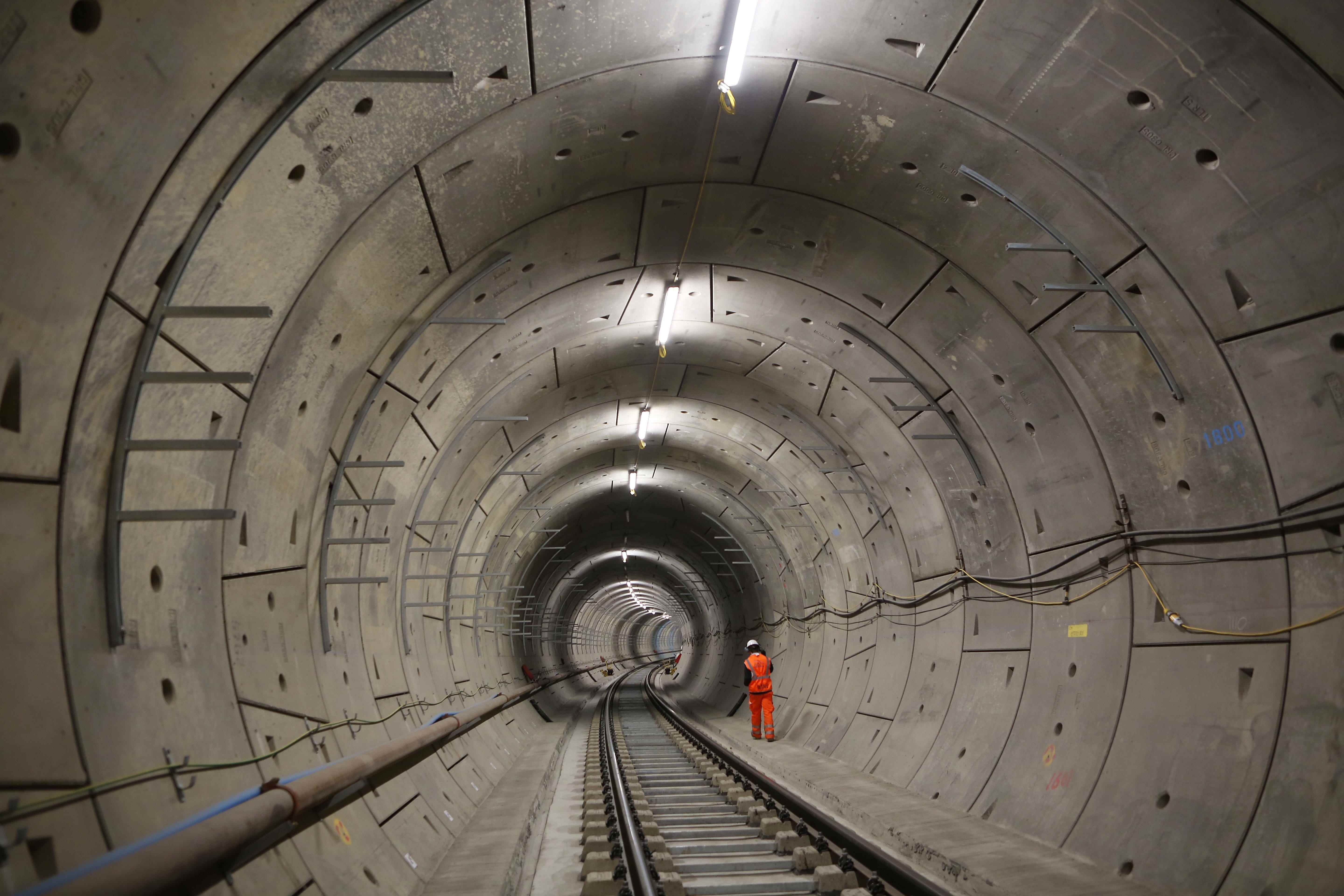 Ein Tunnel auf der Elizabeth-Linie.