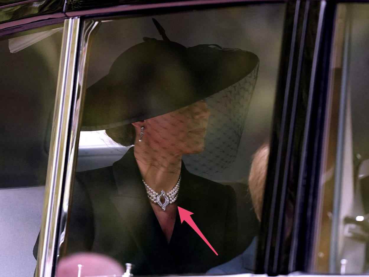 Kate Middleton auf dem Weg zur Beerdigung von Queen Elizabeth am Montag, den 19. September.