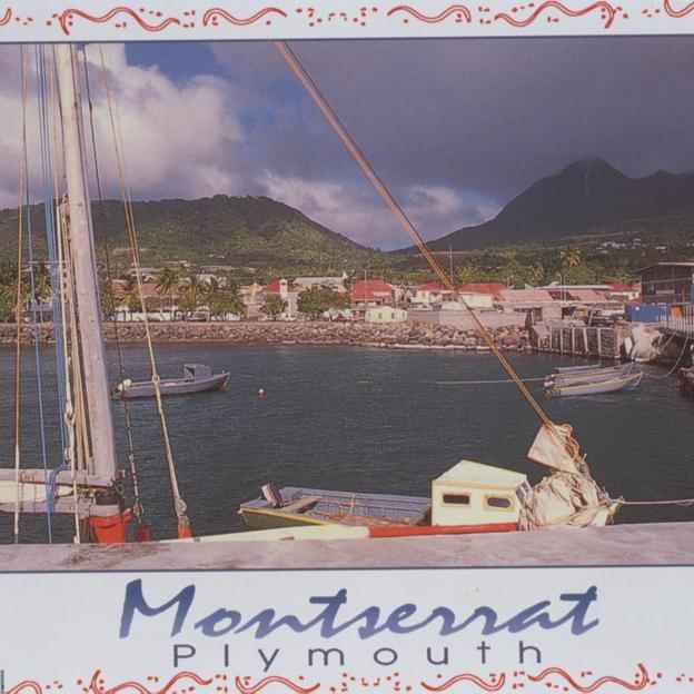 Eine Postkarte von Plymouth vor der Eruption