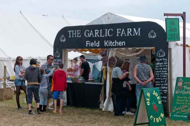 Die Garlic Farm-Feldküche beim Isle Of Wight Garlic Festival.