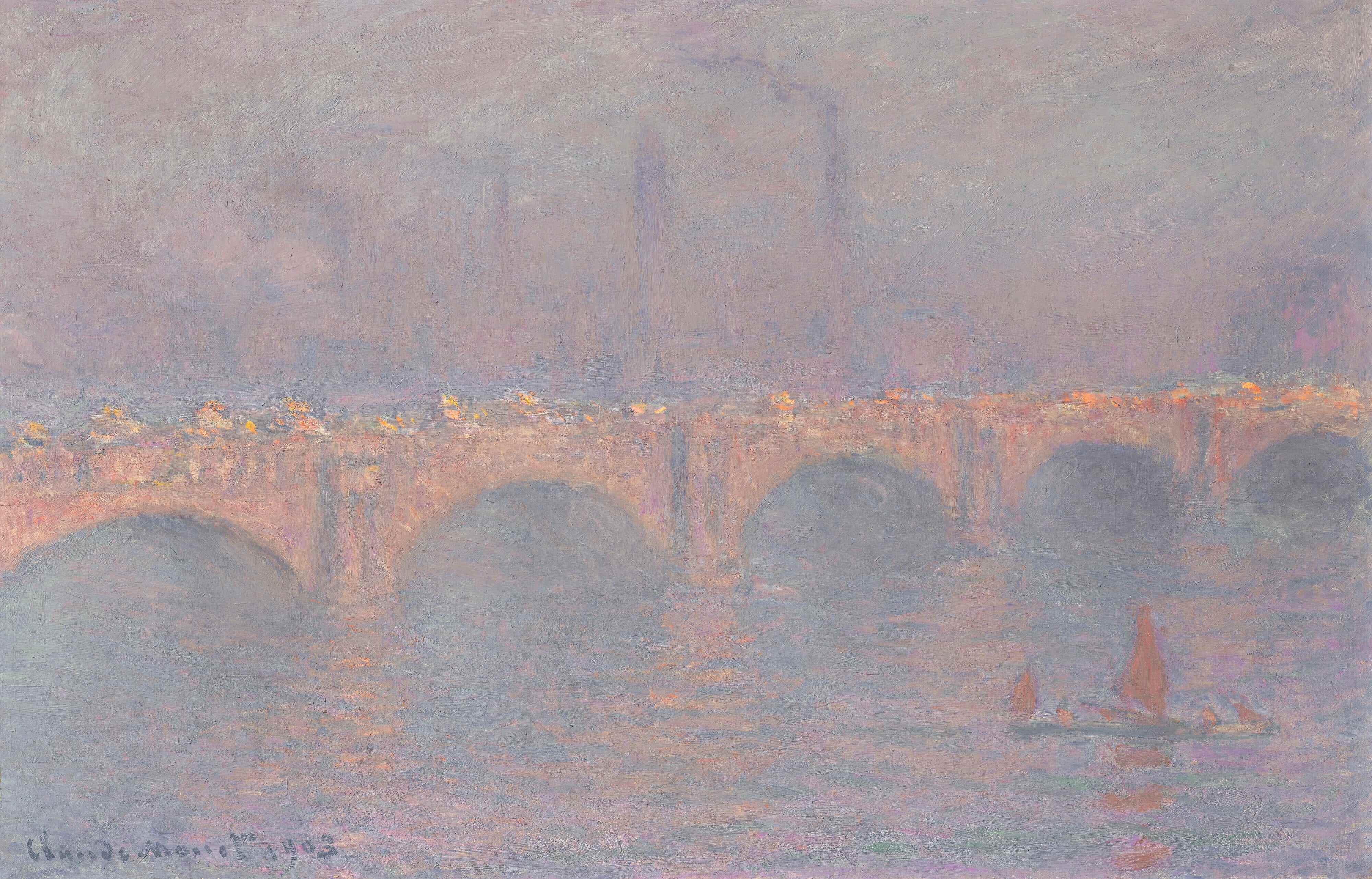 Claude Monet, „Waterloo Bridge soleil voilé“