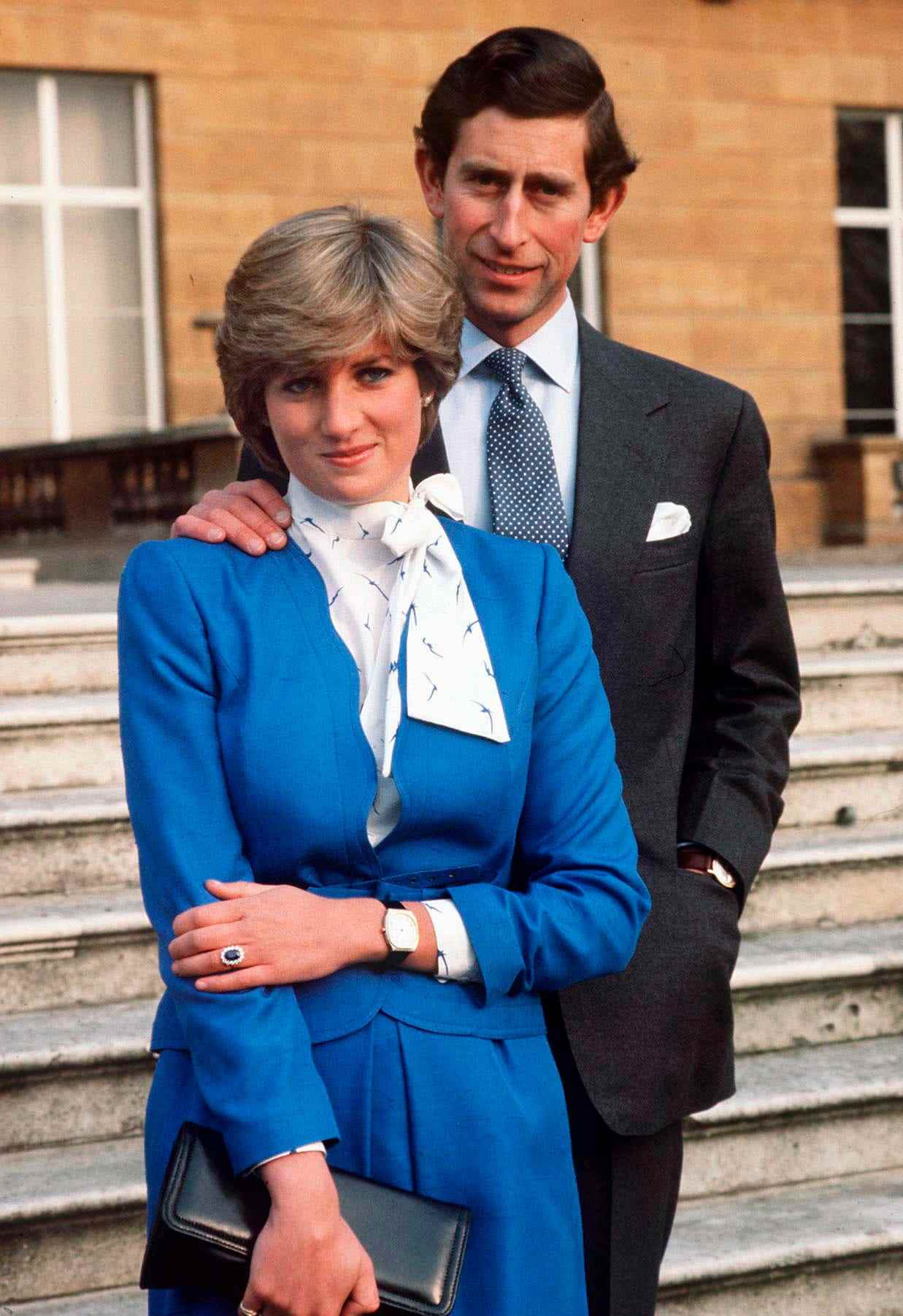 Charles und Prinzessin Diana bei ihrer Verlobung
