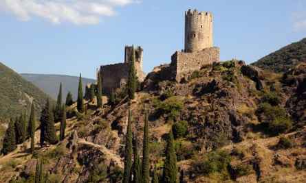 Schloss der Katharer in Las Tours in La Montagne Noire, Aude.