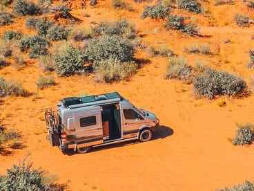 Wohnmobil in der amerikanischen Wüste