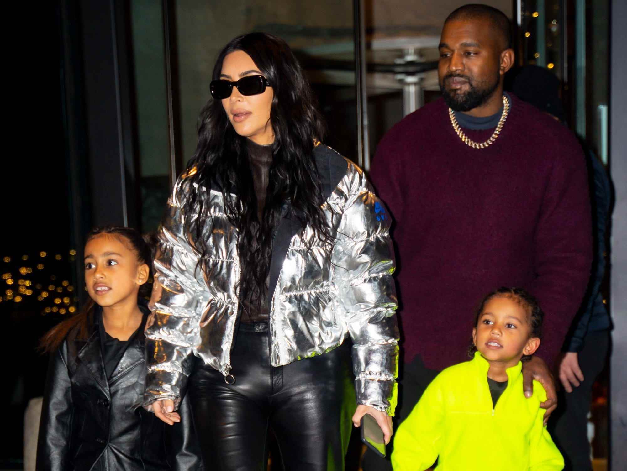 Kim Kardashian, Kanye West und Kinder