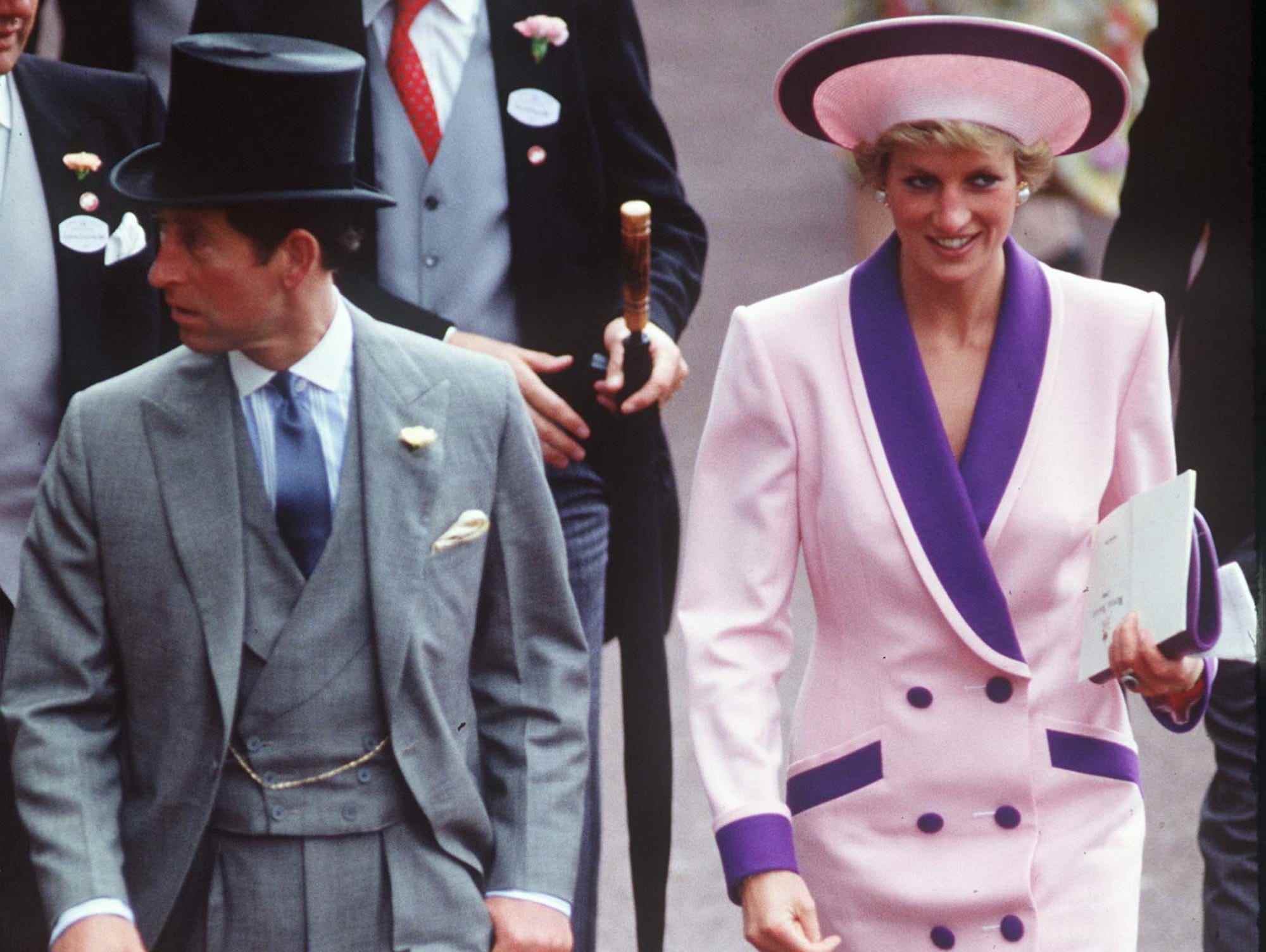 Prinz Charles und Prinzessin Diana im Royal Ascot 1990.