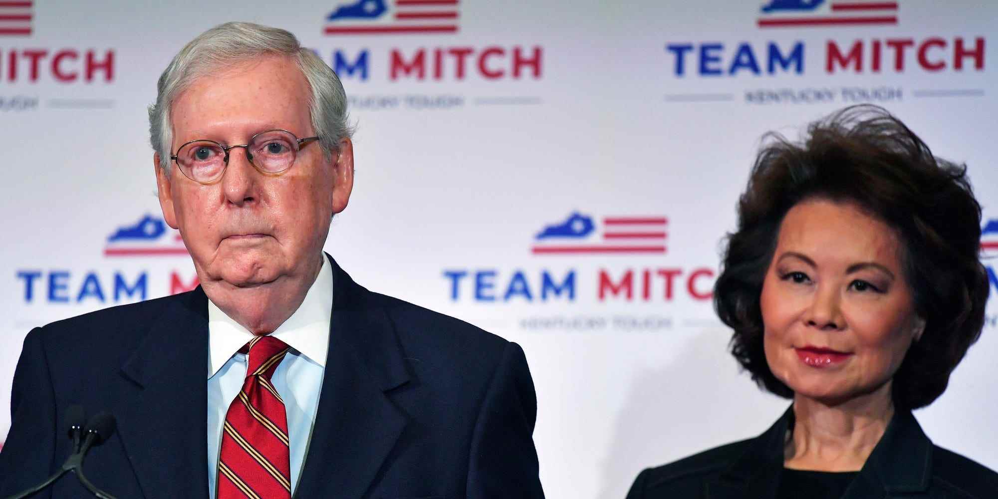 Mitch McConnell;  Elaine Chao