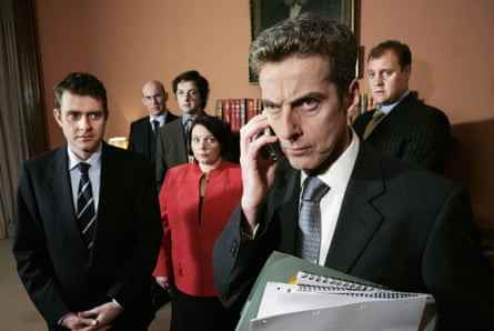 Malcolm Tucker (Peter Capaldi) und Co in The Thick of It.