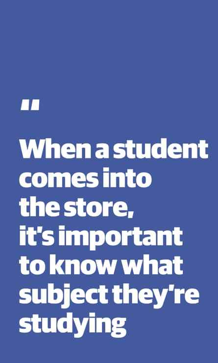 Zitat: „Wenn ein Student in den Laden kommt, ist es wichtig zu wissen, welches Fach er studiert“