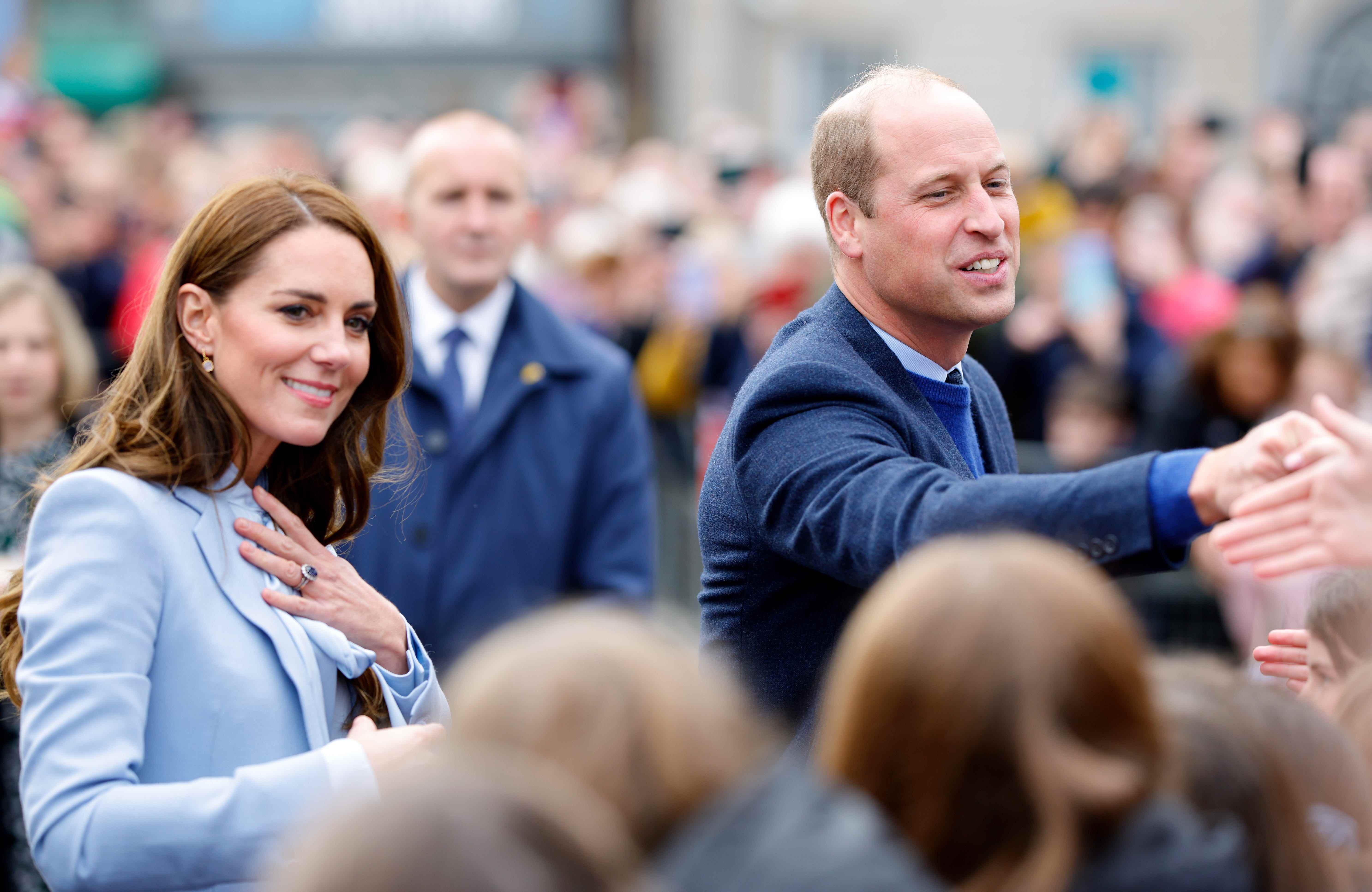 Kate Middleton und Prinz William in Wales am 6. Oktober.