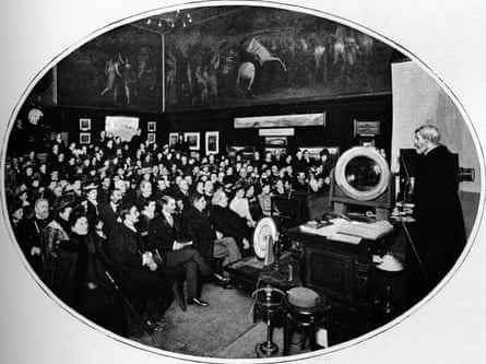 Ein Vortrag in der Royal Society of Arts um 1903.