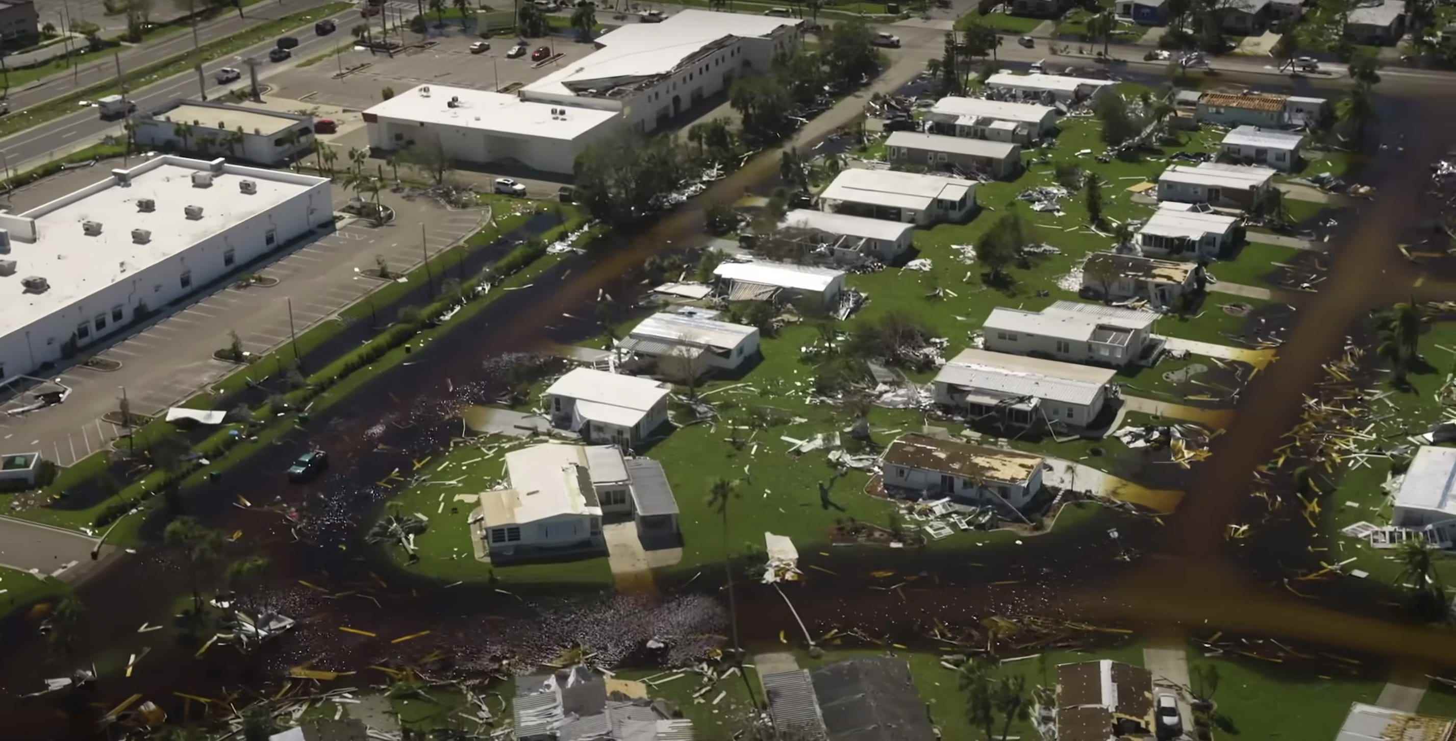 Ein Screenshot von Überschwemmungen aus Duncans Video.