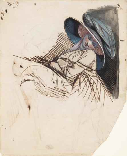 Sophia Fuseli schläft in einem Hut mit breiter Krempe (um 1795) von Henry Fuseli.