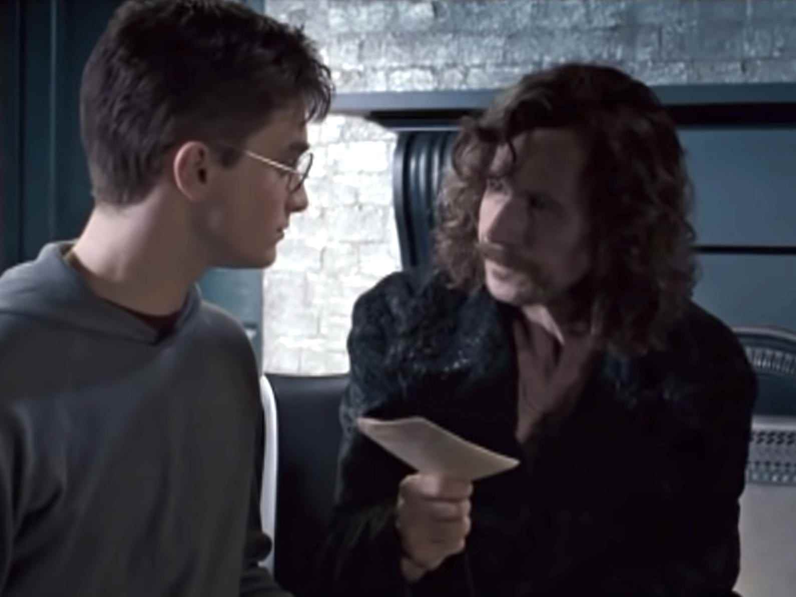 Daniel Radcliffe als Harry und Gary Oldman als Sirius in „Harry Potter und der Orden des Phönix“.