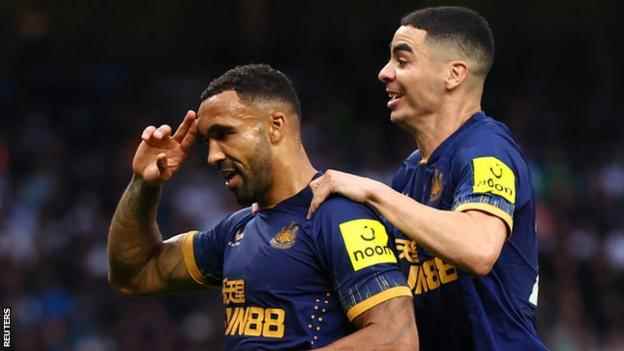 Callum Wilson feiert sein Tor für Newcastle gegen Tottenham
