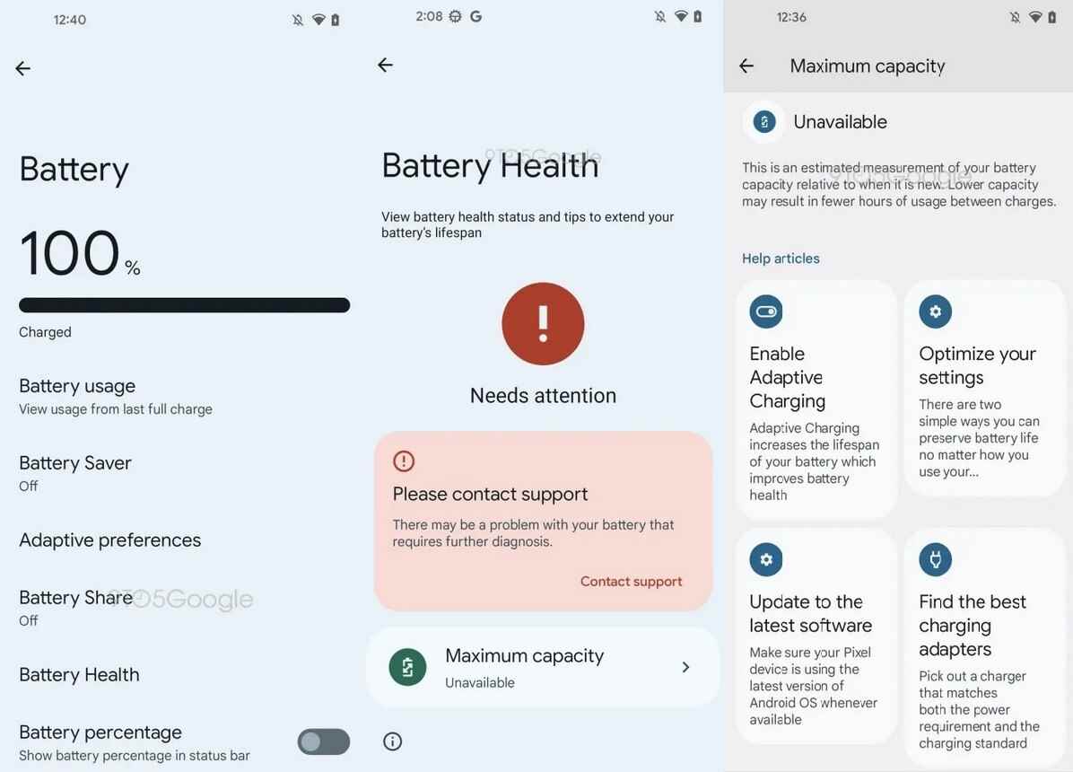 So wird die neue Funktion „Pixel Battery Health“ aussehen.  Kredit 9to5Google - Android 13 QPR1 Beta 2 ist jetzt für Benutzer mit einem Pixel 4a oder einem neueren Modell verfügbar