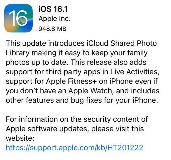 Sie sollten iOS 16.1 so schnell wie möglich auf Ihrem iPhone installieren - Aus Sicherheitsgründen sollten iPhone-Benutzer so schnell wie möglich iOS 16.1 installieren
