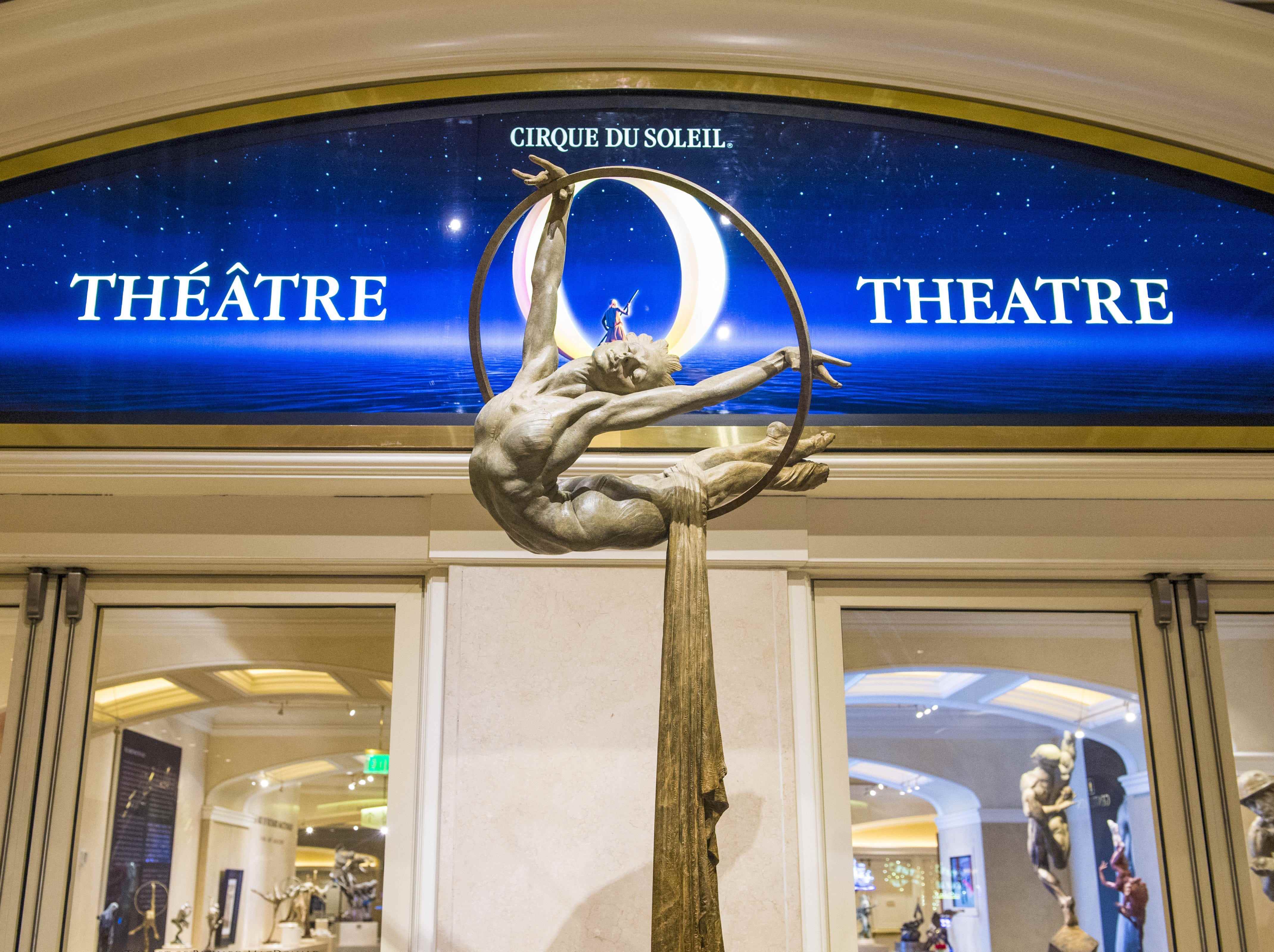 O Cirque du Soleil Zeichen und Skulptur Las Vegas
