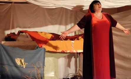 Zoe South als Brünnhilde in der Produktion der Regents Opera (damals Fulham Opera) von 2014.