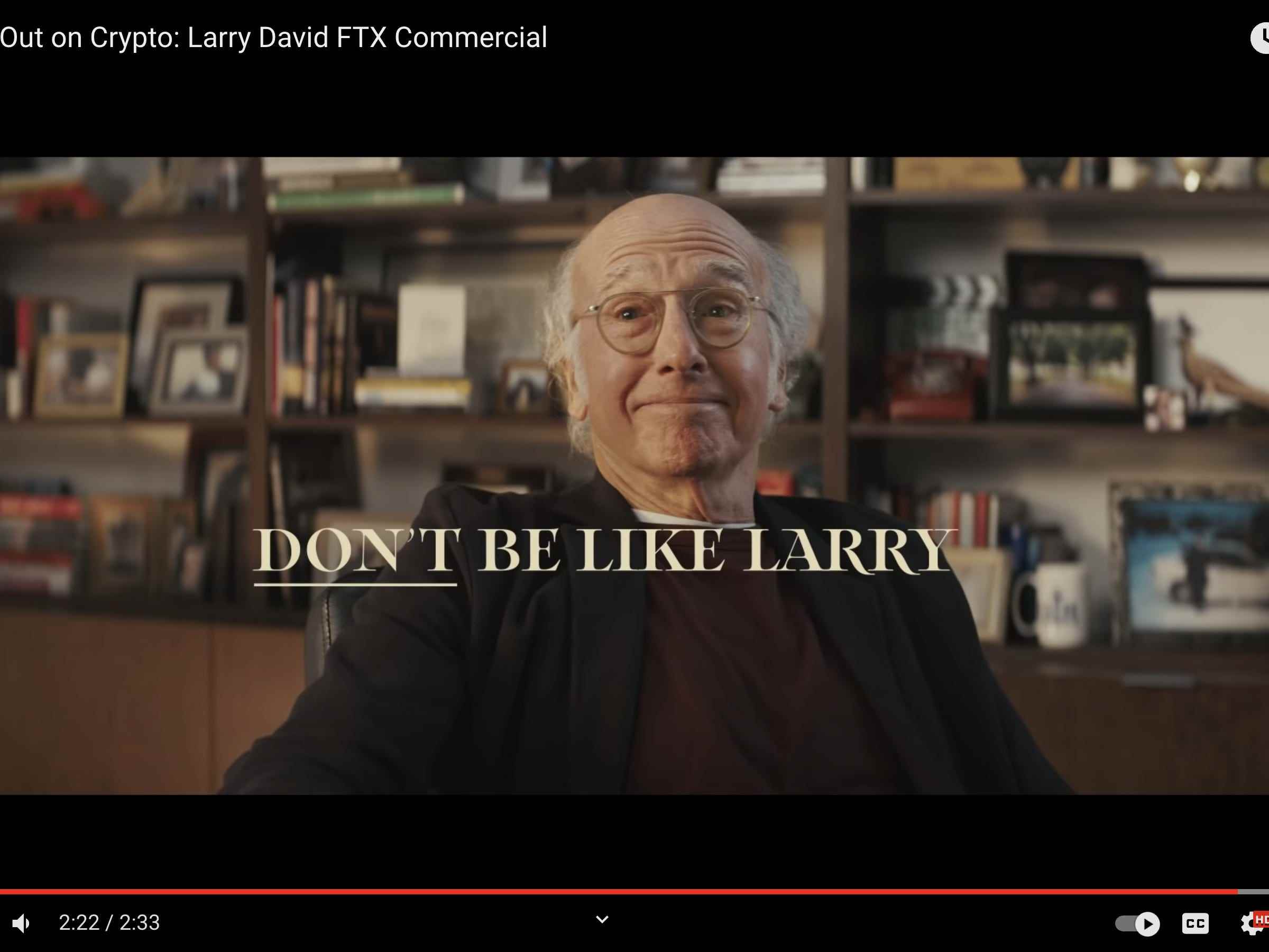 FTX-Werbespot mit Larry David