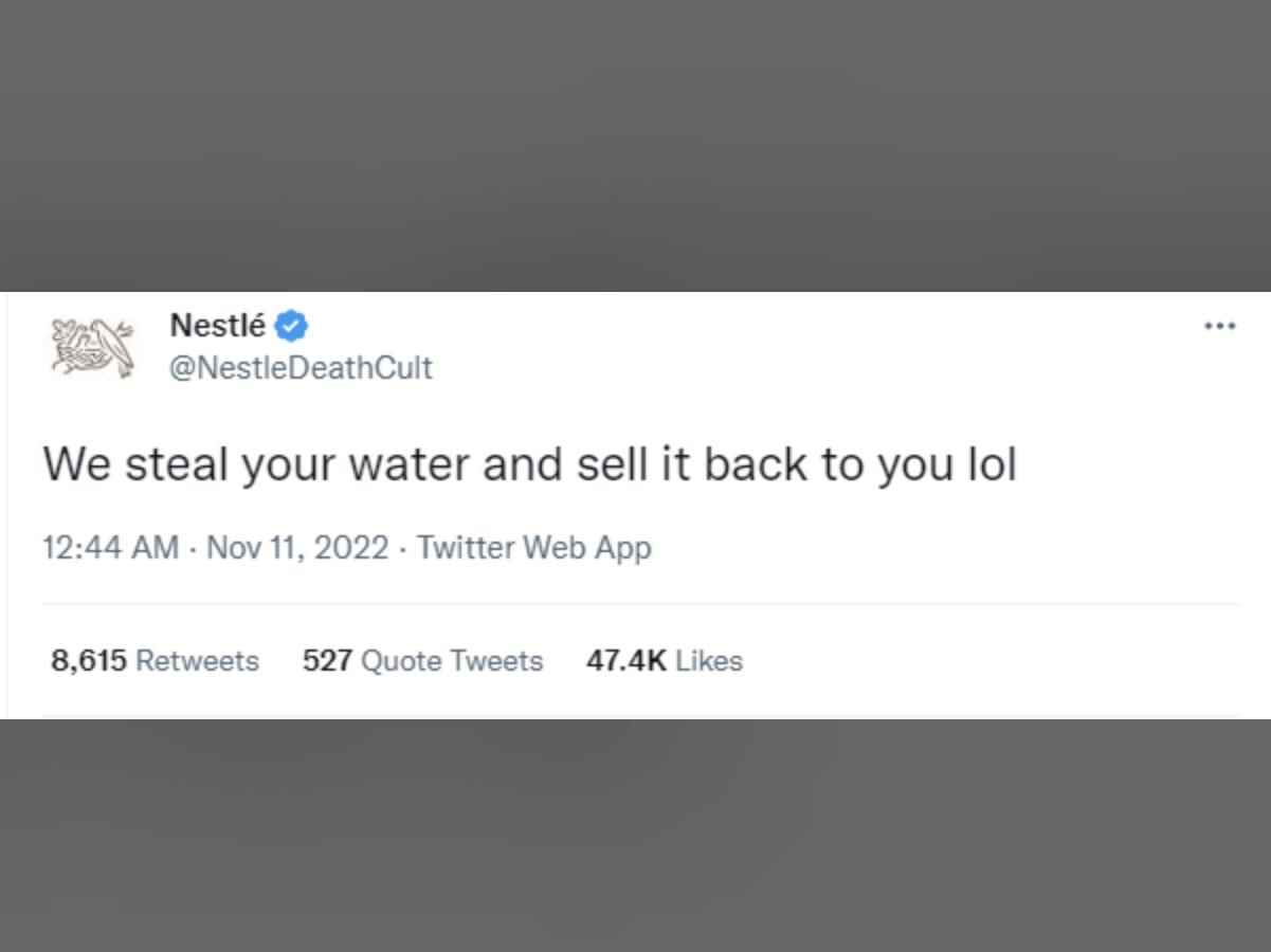 Tweet von Nestlé-Imitator.
