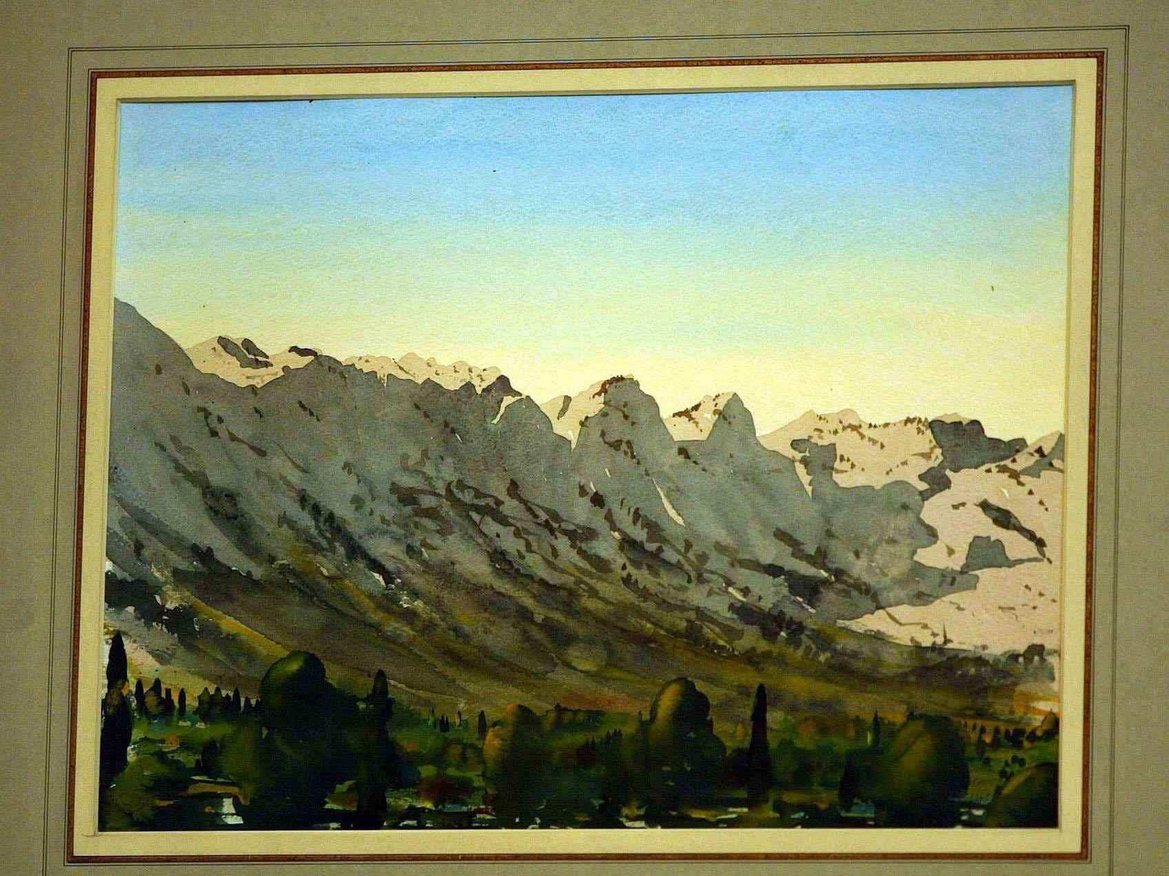 Ein Bergszenengemälde von Prinz Charles.